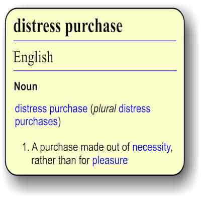 Distress purchase